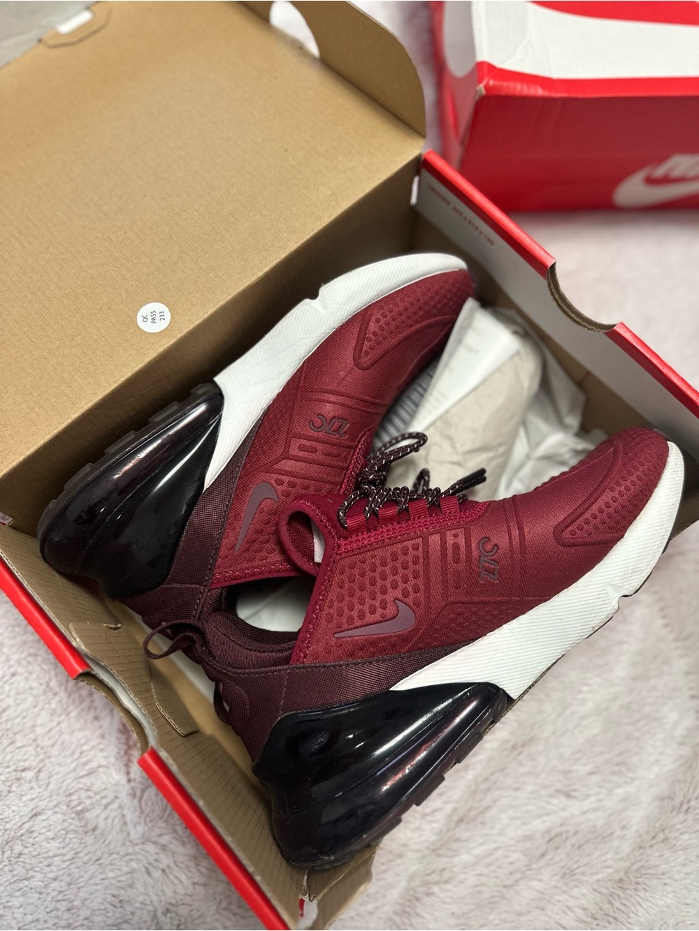Nike Red Shoe Box with White Branding